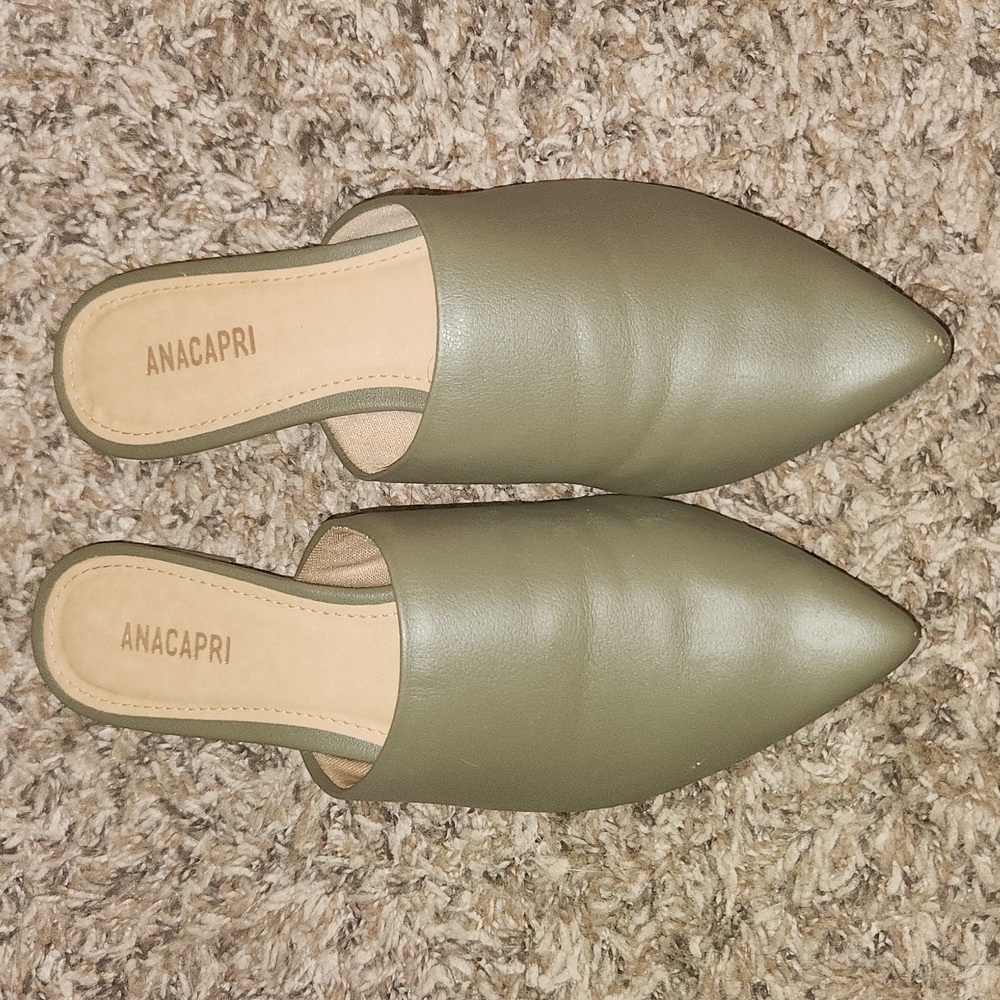 Anacapri Mule Camurca Verde size 5